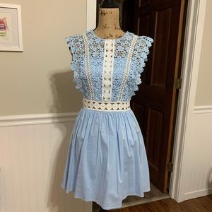 Aqua mini dress